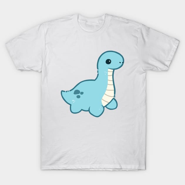 Plesiosaur (Blue) T-Shirt by LinnsWorld